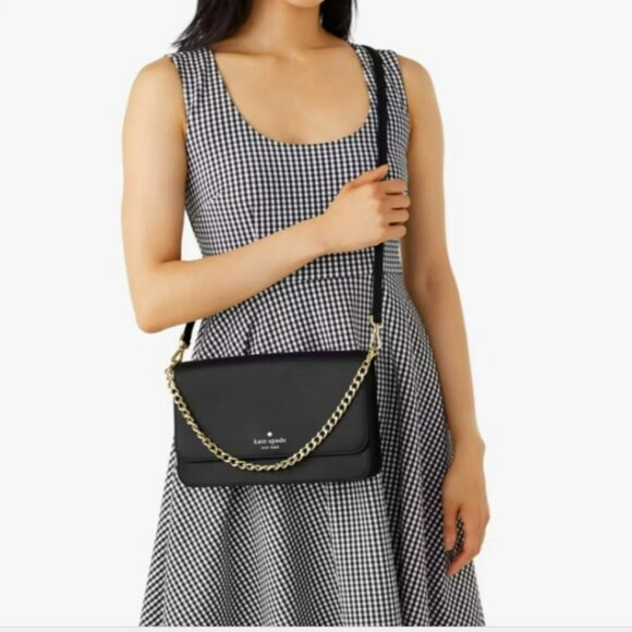 NWT Kate Spade 2pc. Madison Medium Crossbody & Card Holder Bundle - Black - Picture 6 of 12